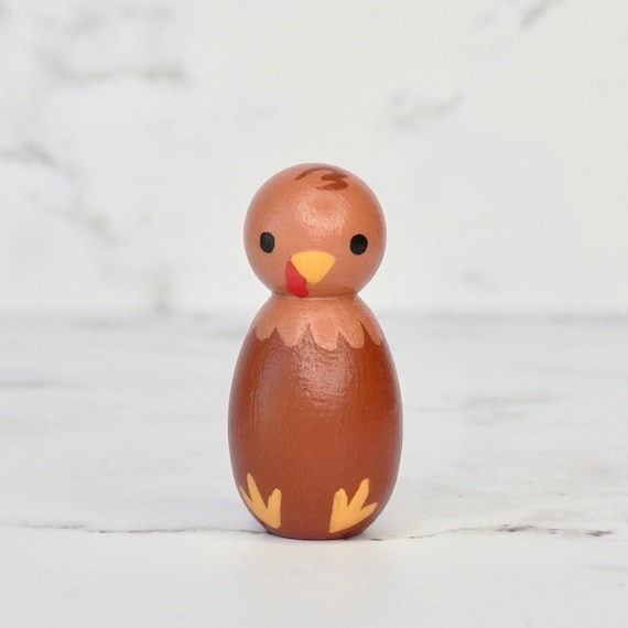TINY Turkey Peg Doll