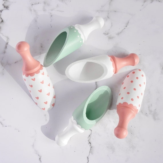Painted Scoops for Sensory Bins | Montessori Play