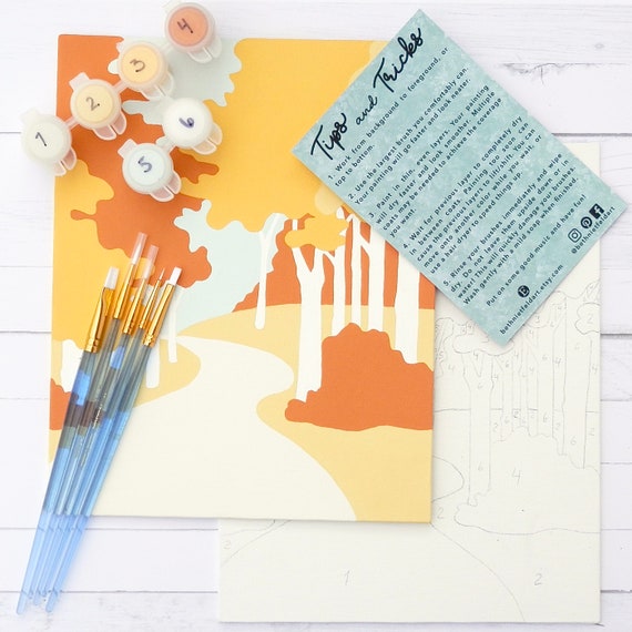 Autumn Forest Paint by Number Kit | DIY Seasonal Art