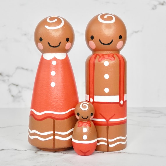 Gingerbread Peg Doll Set