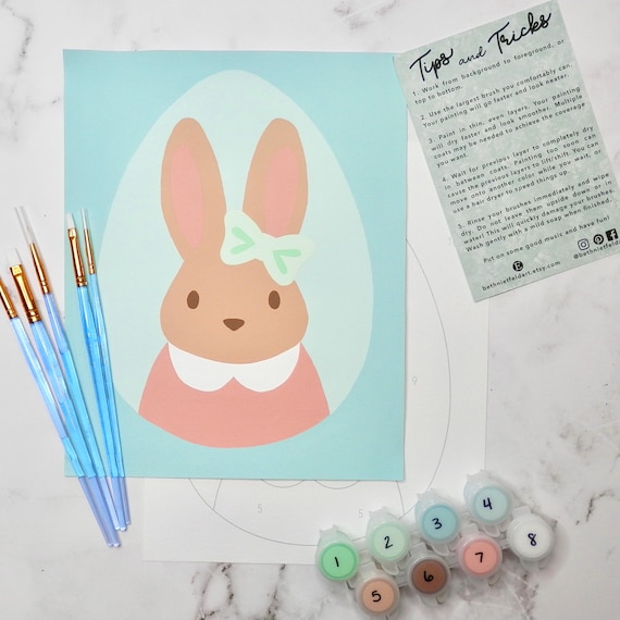 Bunny Portrait, Girl | Easter Paint by Number Kit