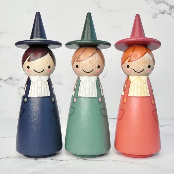 Autumn Witch Peg Doll | Magical Halloween Wooden Toys