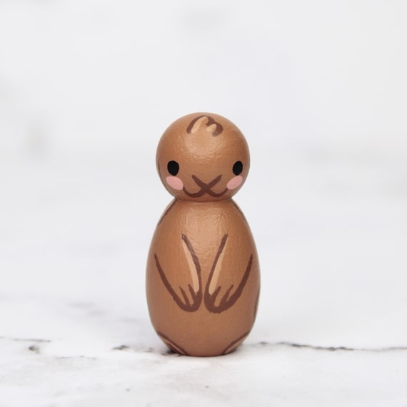 Miniature Bunny Peg Doll (1.25")