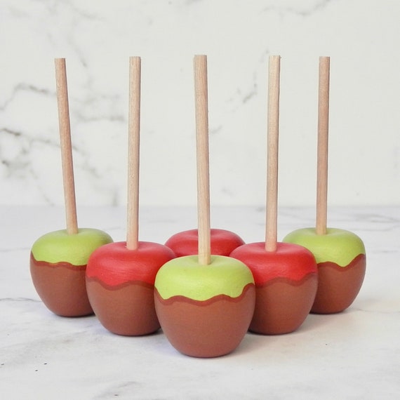 TINY Wooden Caramel Apple | Autumn Sensory Play