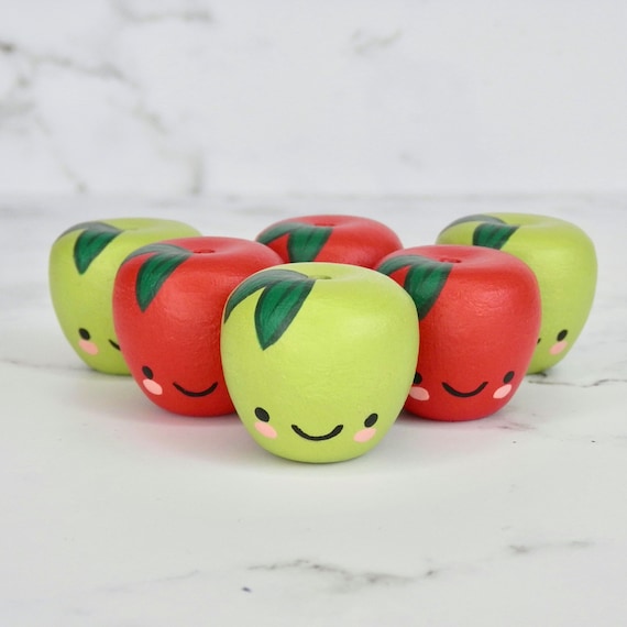 TINY Wooden Apple Friend, 3/4” | Sensory Play | Teacher Gift