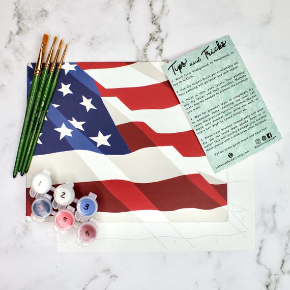 DIGITAL DOWNLOAD | American Flag | Patriotic Painting