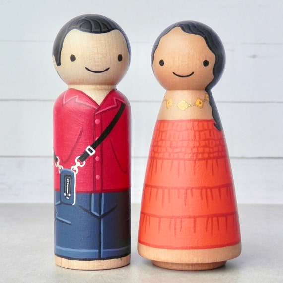 Custom Peg Doll Couples Portrait