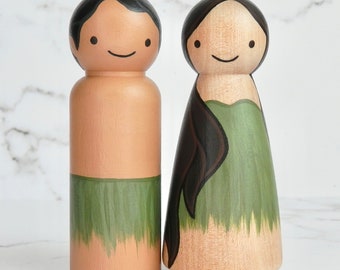 Adam and Eve Peg Doll Set | Bible Story Toys