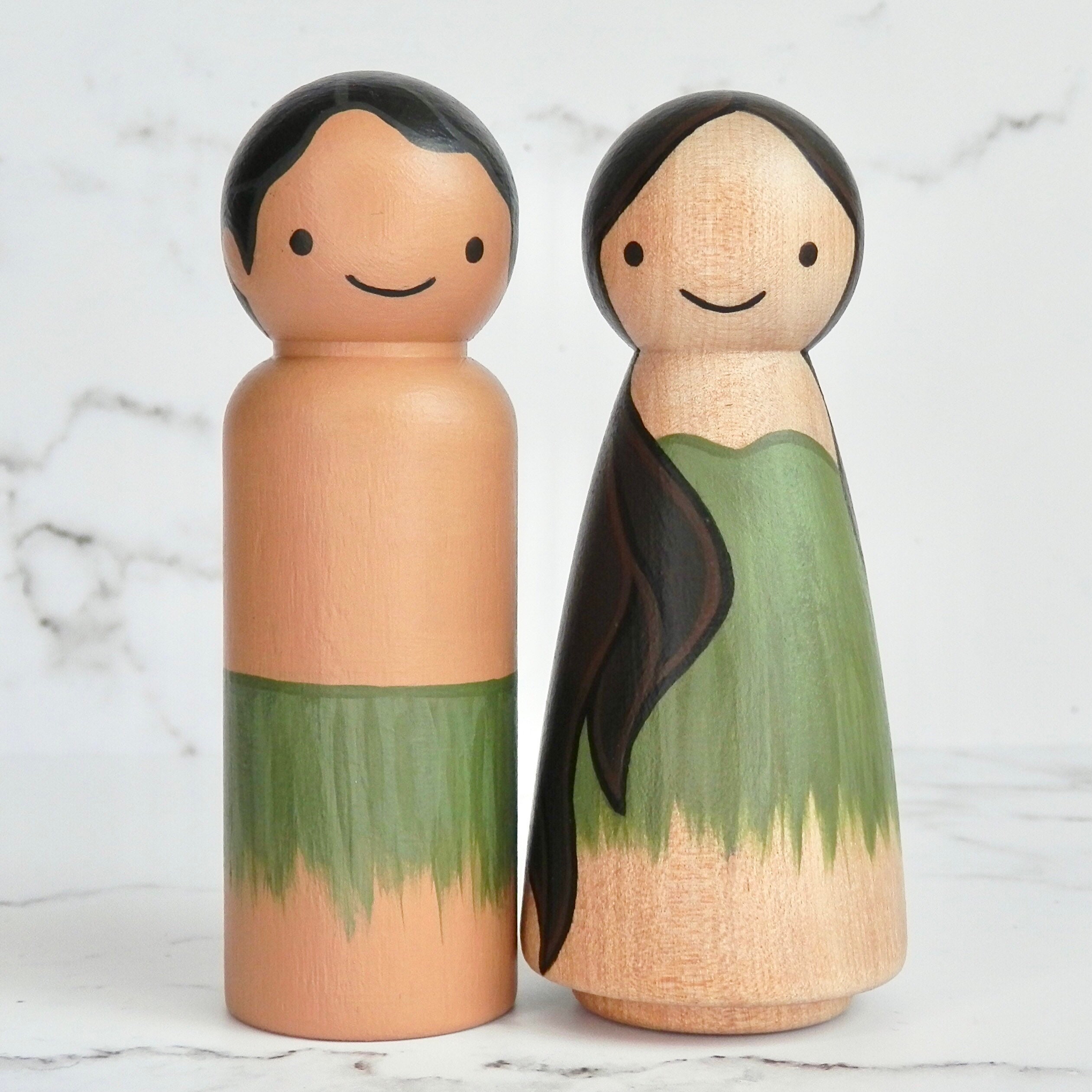 Adam and Eve Peg Doll Set Bible Story Toys