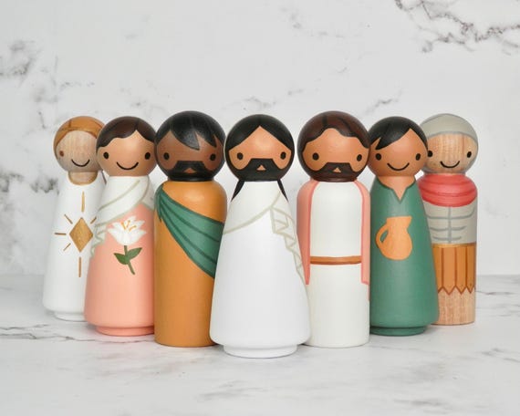 Peg Doll Easter Creche | Full Size | Seven Piece Resurrection set | He Is Risen
