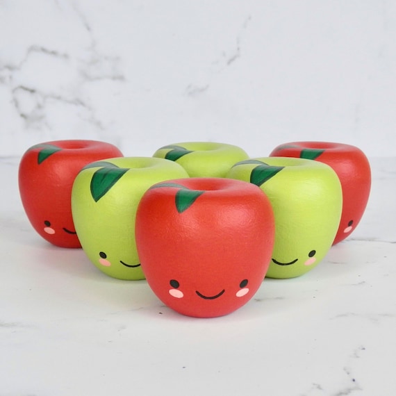 Wooden Apple Friend, 1.25” | Sensory Play | Teacher Gift