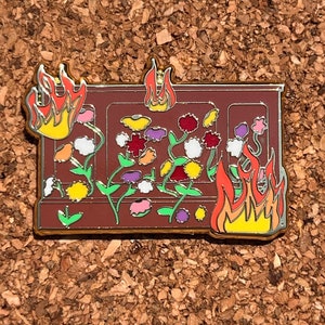 Surprise Song Burning Piano Enamel Pin