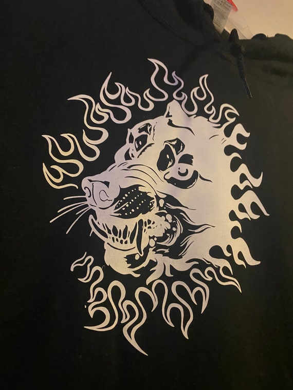 Fire Wolf Hoodie | Etsy