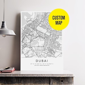 Woonplaats stratenplan poster aangepaste stadskaart kunst print frame canvas digitale download gepersonaliseerde kaart poster kunst aan de muur jouw locatie elke stad
