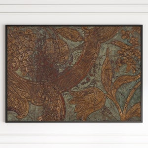 Botanisch tapijt patroon schilderij vintage textiel tapijt tapijt canvas print poster ingelijste boho eclectische boerderij muur kunst woonkamer decor