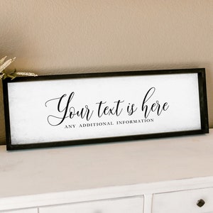 Arte de parede com citação em tela personalizada, impressão horizontal, pôster emoldurado, texto personalizado, presente de aniversário, dia dos pais