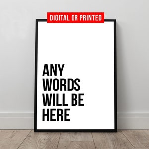 Custom Quote Print Motivational Sign Framed Canvas Wall Art Poster Personalized Birthday Gifts Print Calligraphy Printed Fathers Day Gift