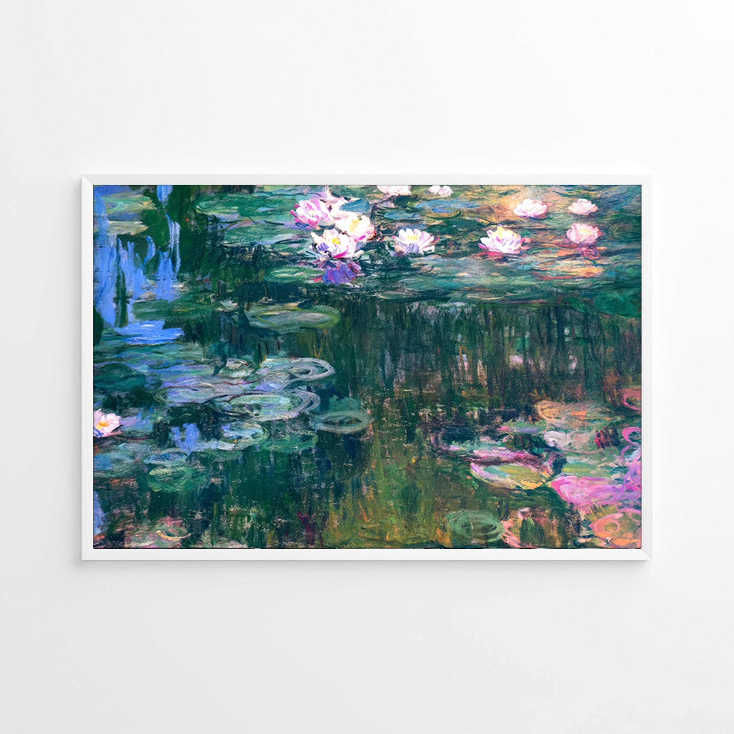 Claude Monet Water Lilies Canvas Print Poster Frame Digital Famous ...