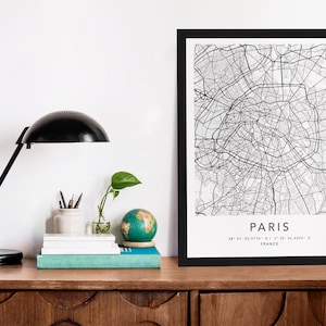 Hometown Street Map Poster Custom City Map Art Print Frame Canvas ...