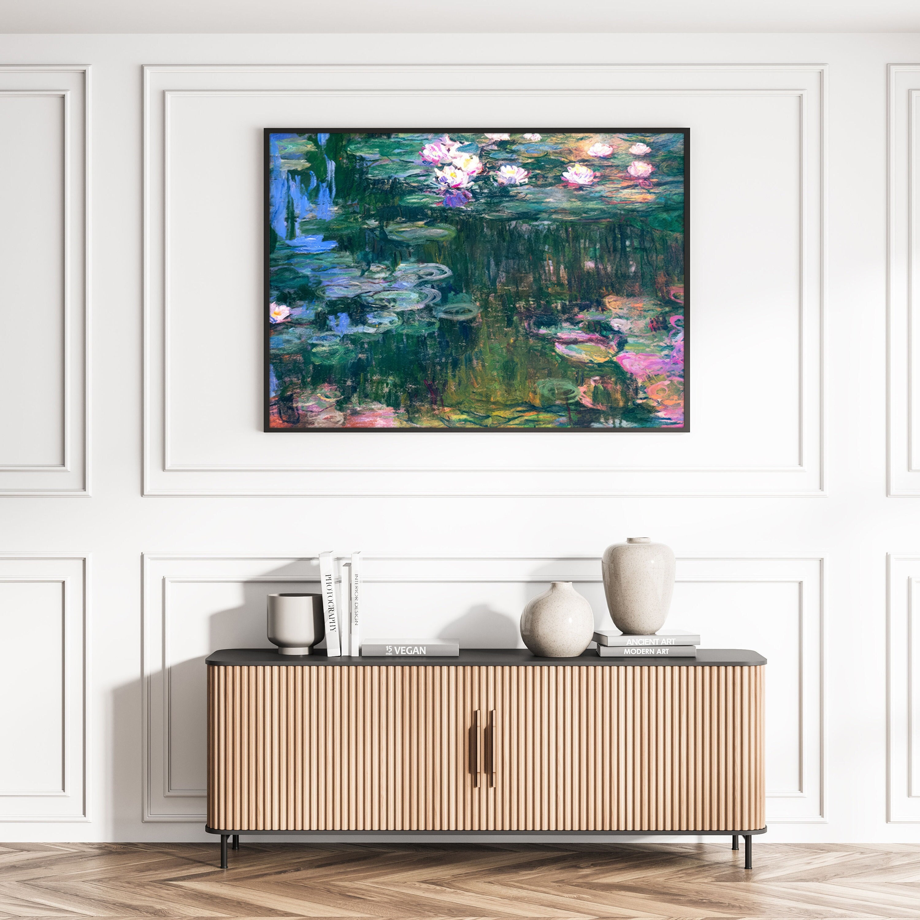 Claude Monet Water Lilies Canvas Print Poster Frame Digital Famous ...