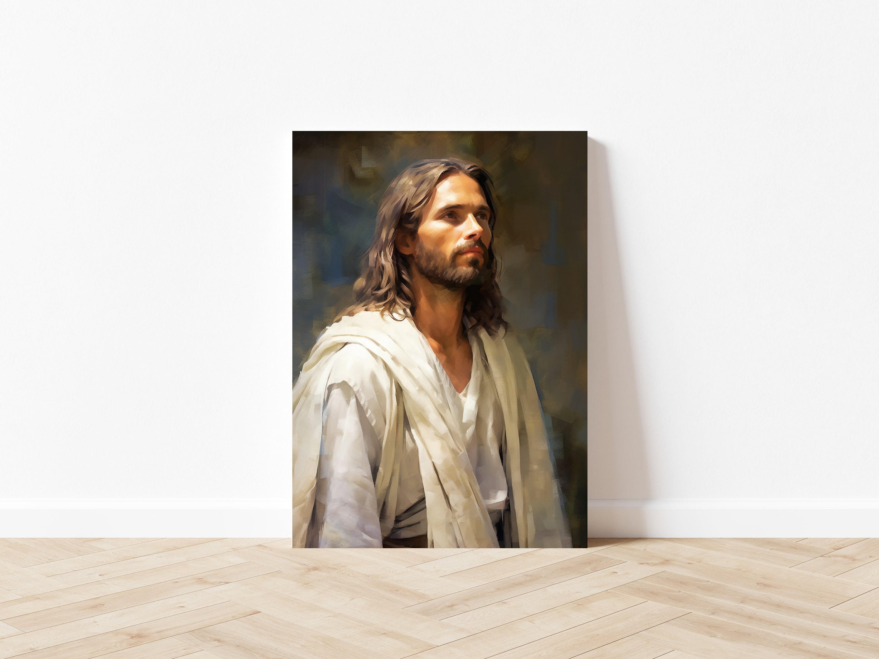 Jesus Christ Portrait Painting Poster God Peace Print Wall Art Gift ...