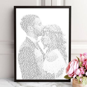 Wedding Song Lyrics from Photo Personalized First Dance Favorite Song Canvas Print 1st Anniversary Custom Sign Framed Valentines Day Gift image 4