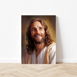 Jesus Christ Portrait Holy Painting Poster God Peace Print Wall Art ...
