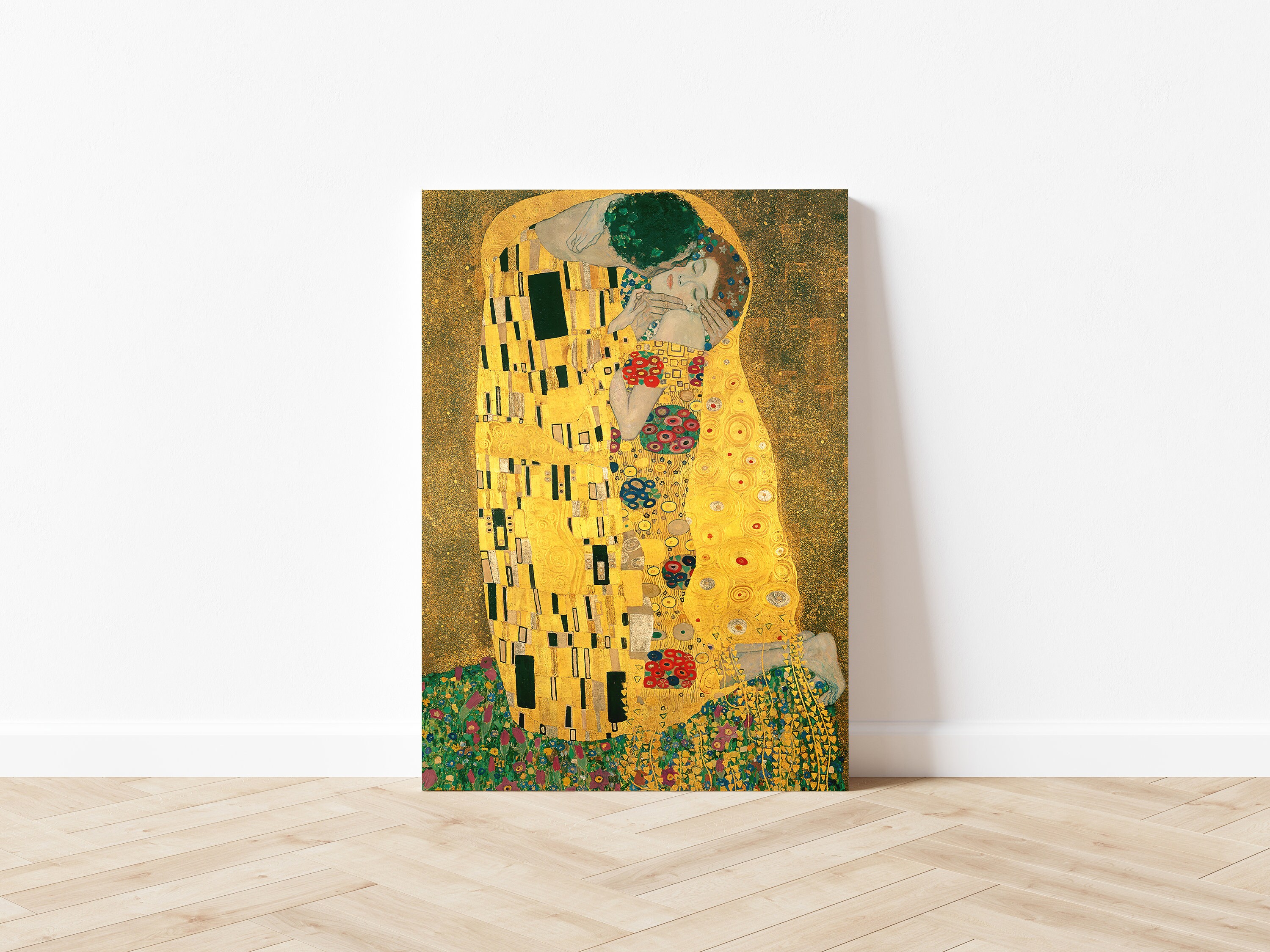 Gustav Klimt the Kiss Canvas Print Poster Frame Digital Oil Famous ...