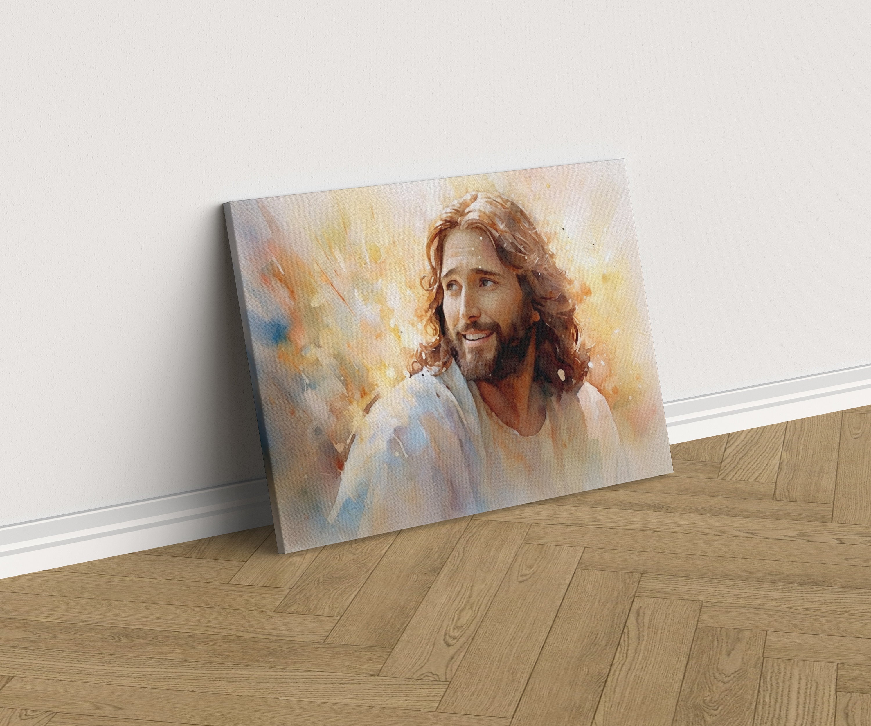 Jesus Christ Portrait Religious Holy Painting Printed Poster God Peace ...