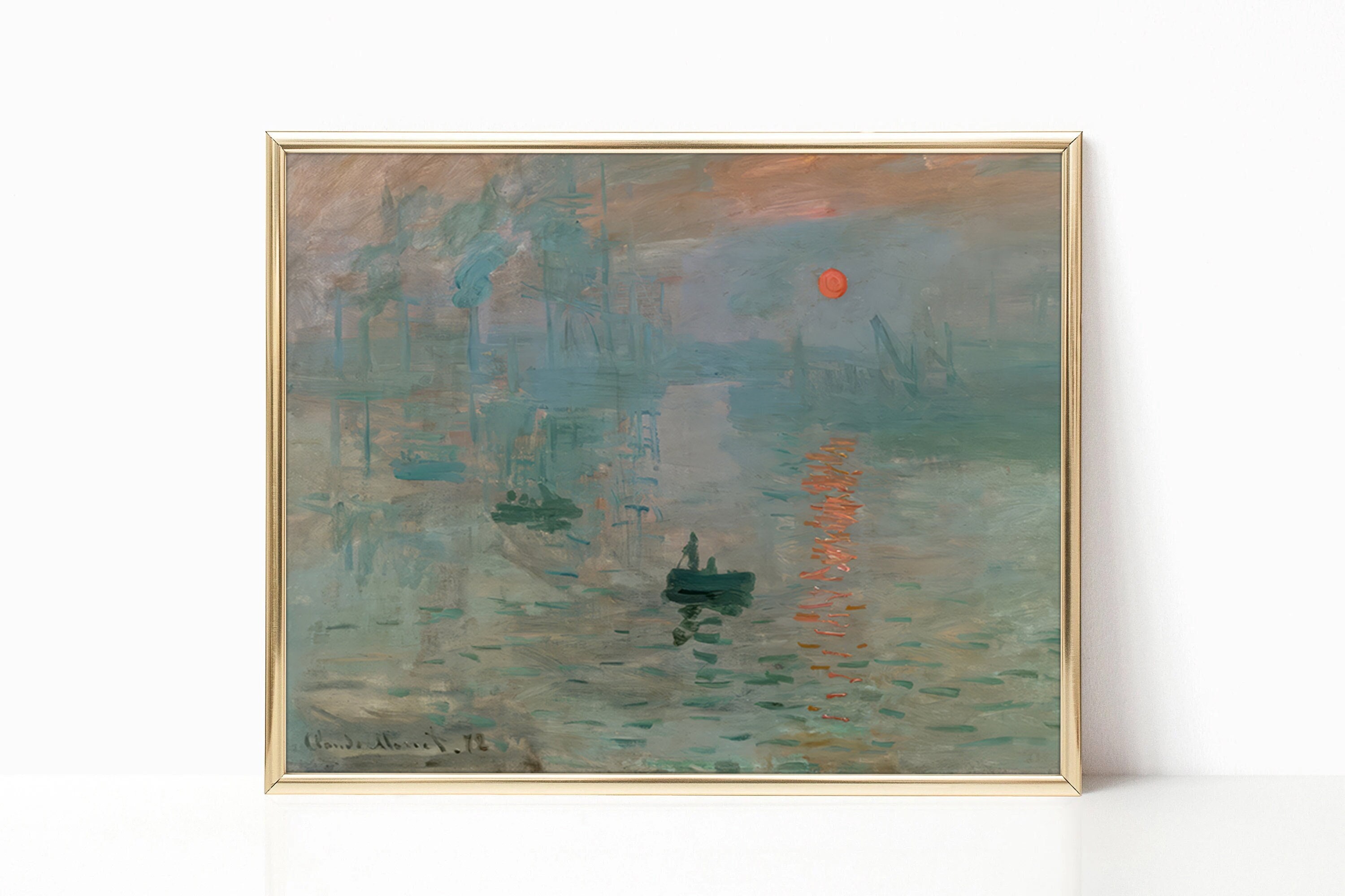 Quadro in alluminio Claude Monet - Impression (Alba) - Impressionismo