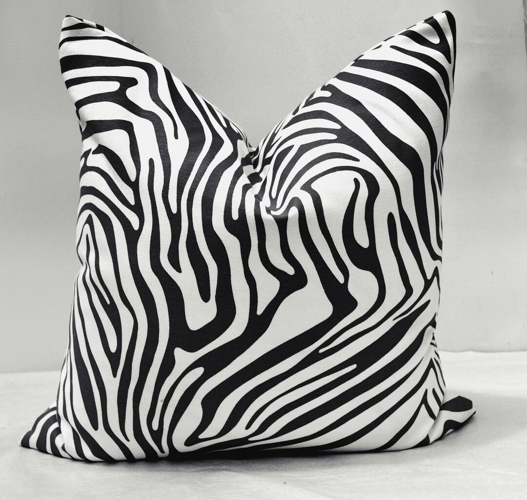 Black Pillow Cover, Black Leopard Pillow Cover, Black and White