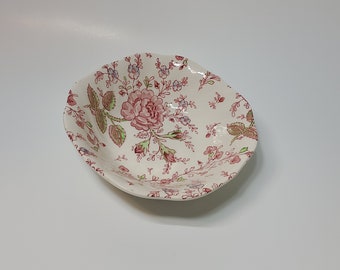Vintage Johnson Bros Rose Cloud Pink Orphan Saucer VCH0345