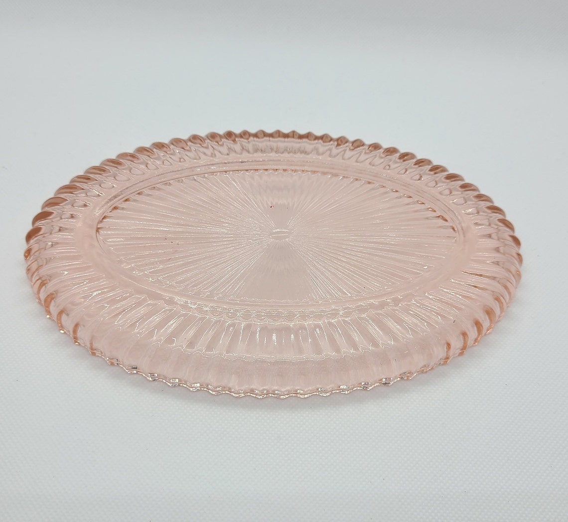 Vintage Anchor Hocking Queen Mary Oval Pink Glass Bread Dish Etsy