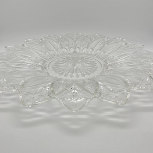 Vintage Federal Glass Petal Plate 11 1/4&quot; Serving Plate