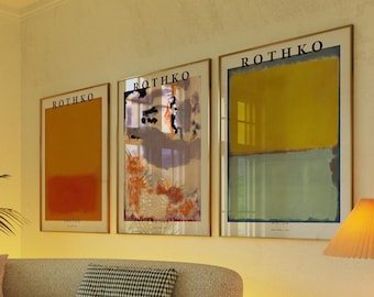 Set di stampe di Mark Rothko: opere d'arte d'epoca esposte in musei (download digitale)