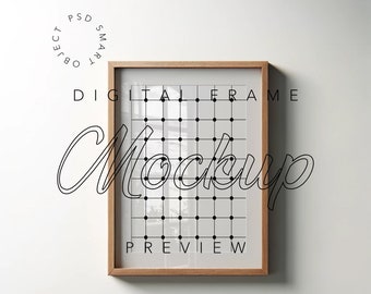Boho Wooden Frame Mockup, Rustic A4 PSD Template (Digital Download)