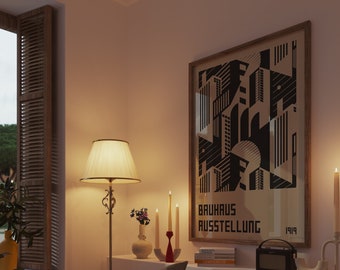 Bauhaus Exhibition Poster: Vintage Weimar Art Print (Digital Download)