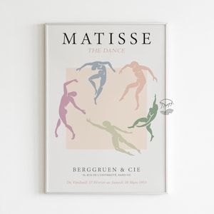 Henri Matisse &quot;The Dance&quot; Print: Abstract Pastel Wall Art (Digital Download)