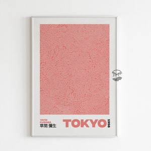 Yayoi Kusama Exhibition, Yayoi Kusama Print, Kusama Digital Printable Poster, Japanese Wall Decor, Yayoi Kusama Art Print, Digital Download
