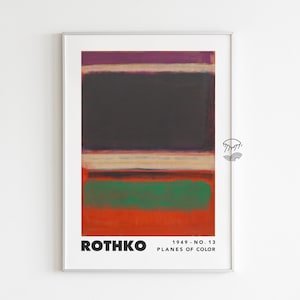 Mark Rothko Print - Exhibition Printable Poster, Colorful, Abstract Printable Art, Museum Wall Art, DIGITAL DOWNLOAD