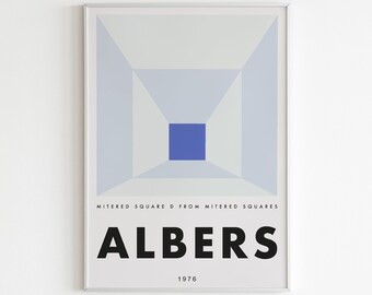 Josef Albers Poster, Exhibition Printable Art, Mid Century Josef Albers Poster, Exhibition Printable Art, Mid Century