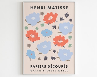 Matisse Floral Cut Out Print: Modern Botanical Art (Digital Download)