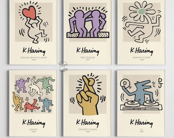 キース・ヘリング – 無題リトグラフ – サイン入り限定版プリント、1980