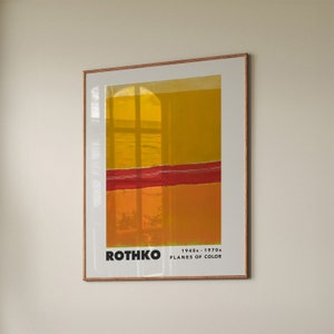 Mark Rothko Art Print, Exhibition Printable Poster, Abstract Printable Art, Museum Gallery Wall Art, Scandinavian Decor, Digital Download