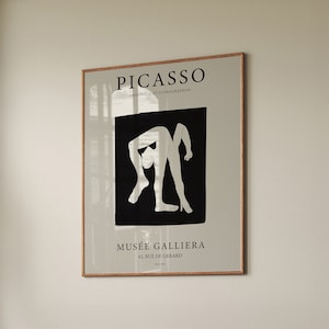 Picasso Line Drawing Print, Vintage Museum Gallery Art, Printable Art Poster, Home Decor, Pablo Picasso Exhibition Poster, Digital Download