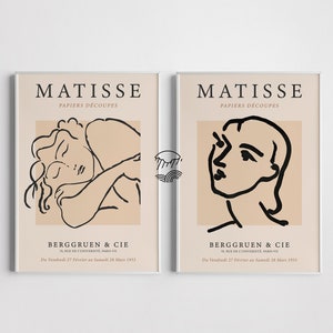 Matisse Gallery Wall Art Set: Woman Portrait Prints (Digital Download)