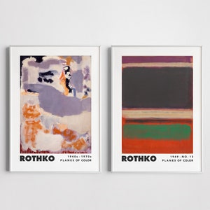 Mark Rothko Print, Exhibition Art Poster, Abstract Art Print, Printable Wall Art, Gallery Wall Art, Museum Wall Art, Digital Download