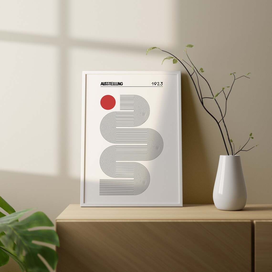 Bauhaus Geometric Art Print: Mid Century Modern Wall Decor (digital ...