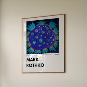 Mark Rothko Art Print, Vintage Art Exhibition Poster, Mark Rothko Expressionist Print, Museum Art Decor, Colorful Painting, Digital Download