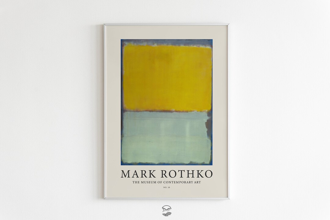Mark Rothko Print Exhibition Printable Poster Green Yellow - Etsy